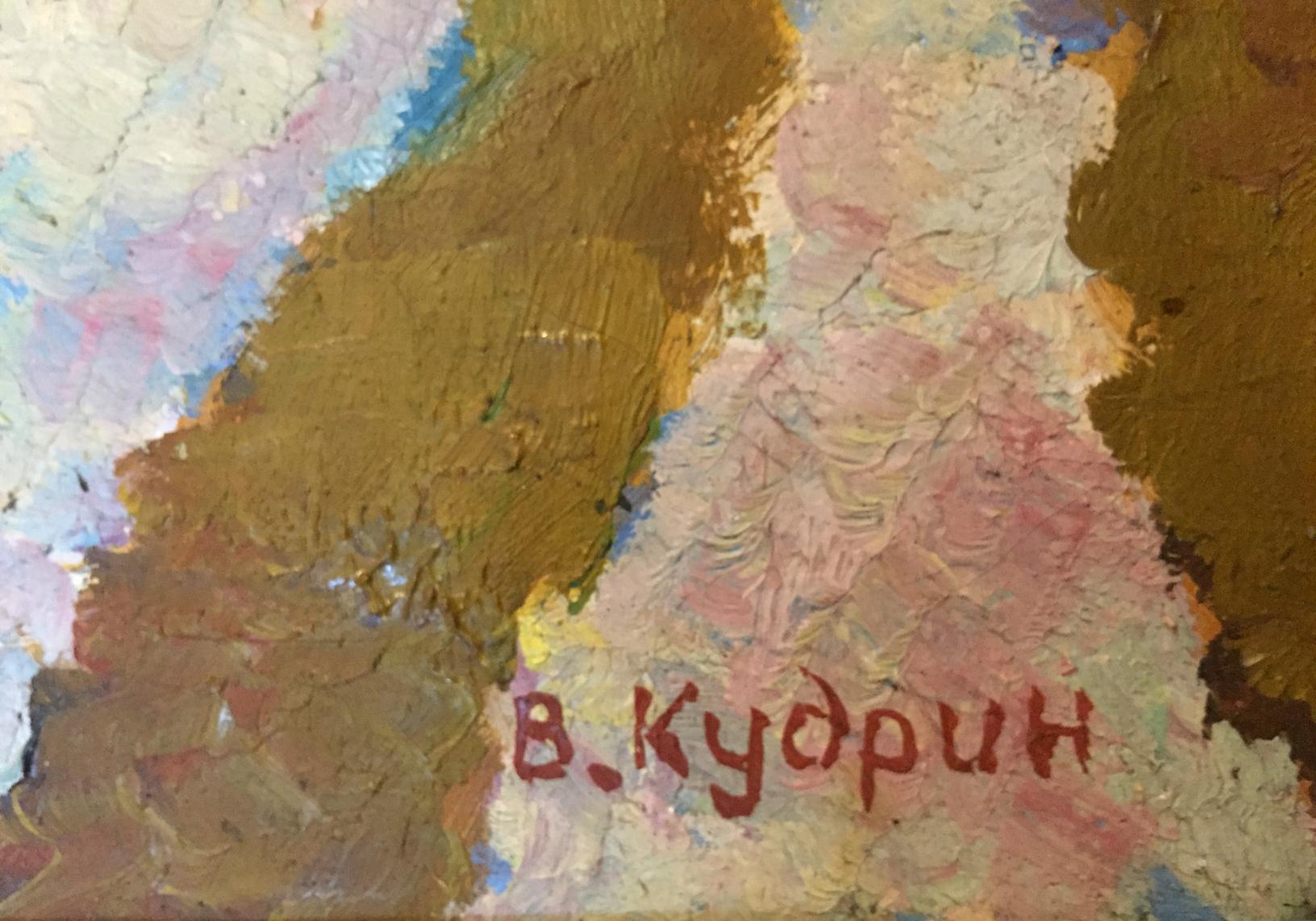 Kudrin's oil painting evokes the sensation of snow boiling