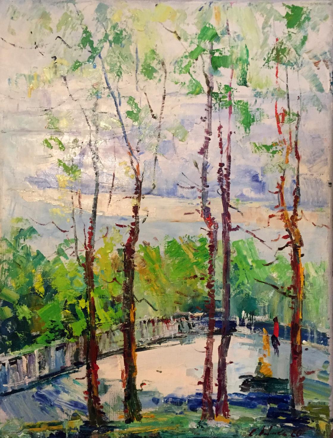 Oil painting Forest park Titko Stepan Ilich