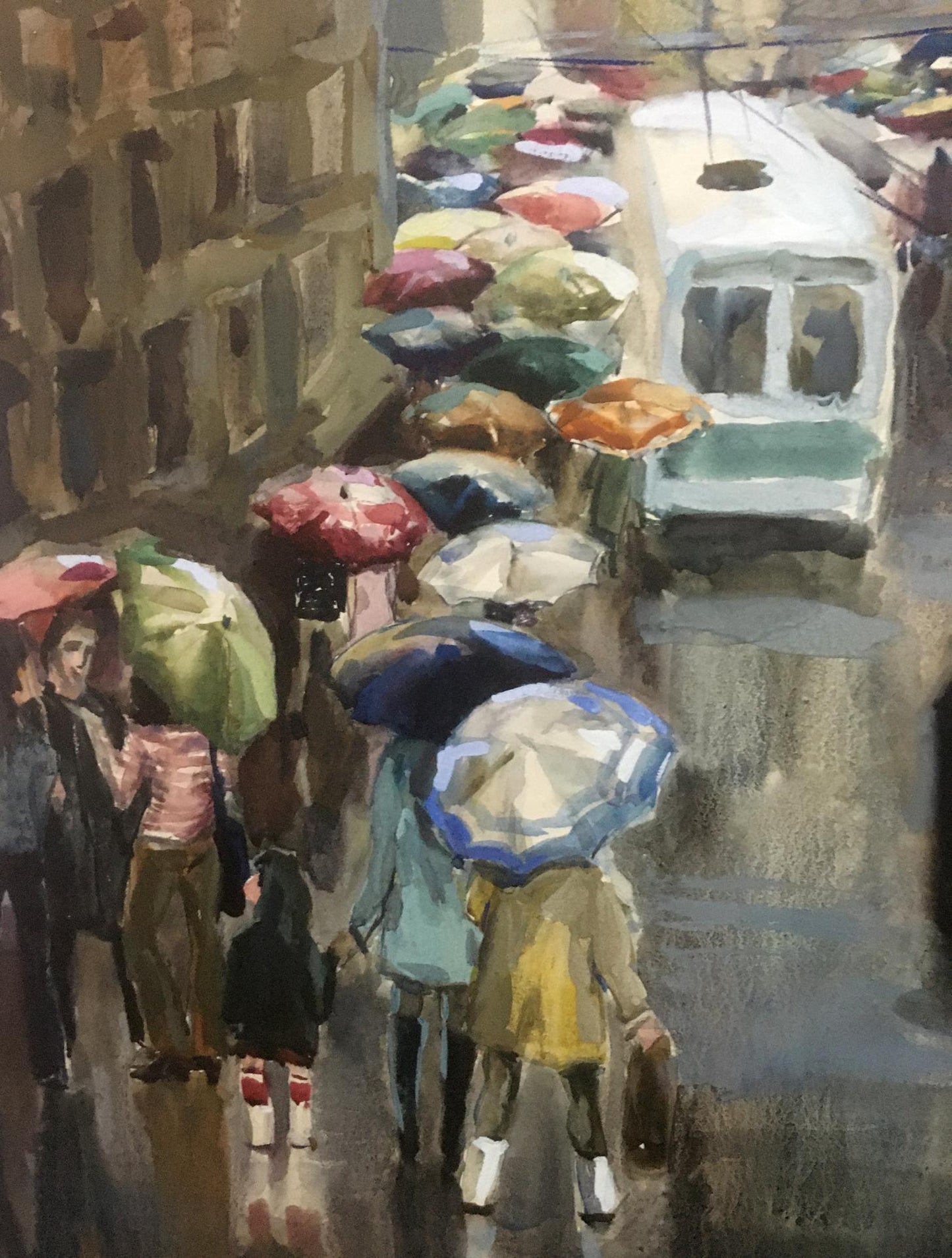 Watercolor painting Rain Palazhchenko Irina