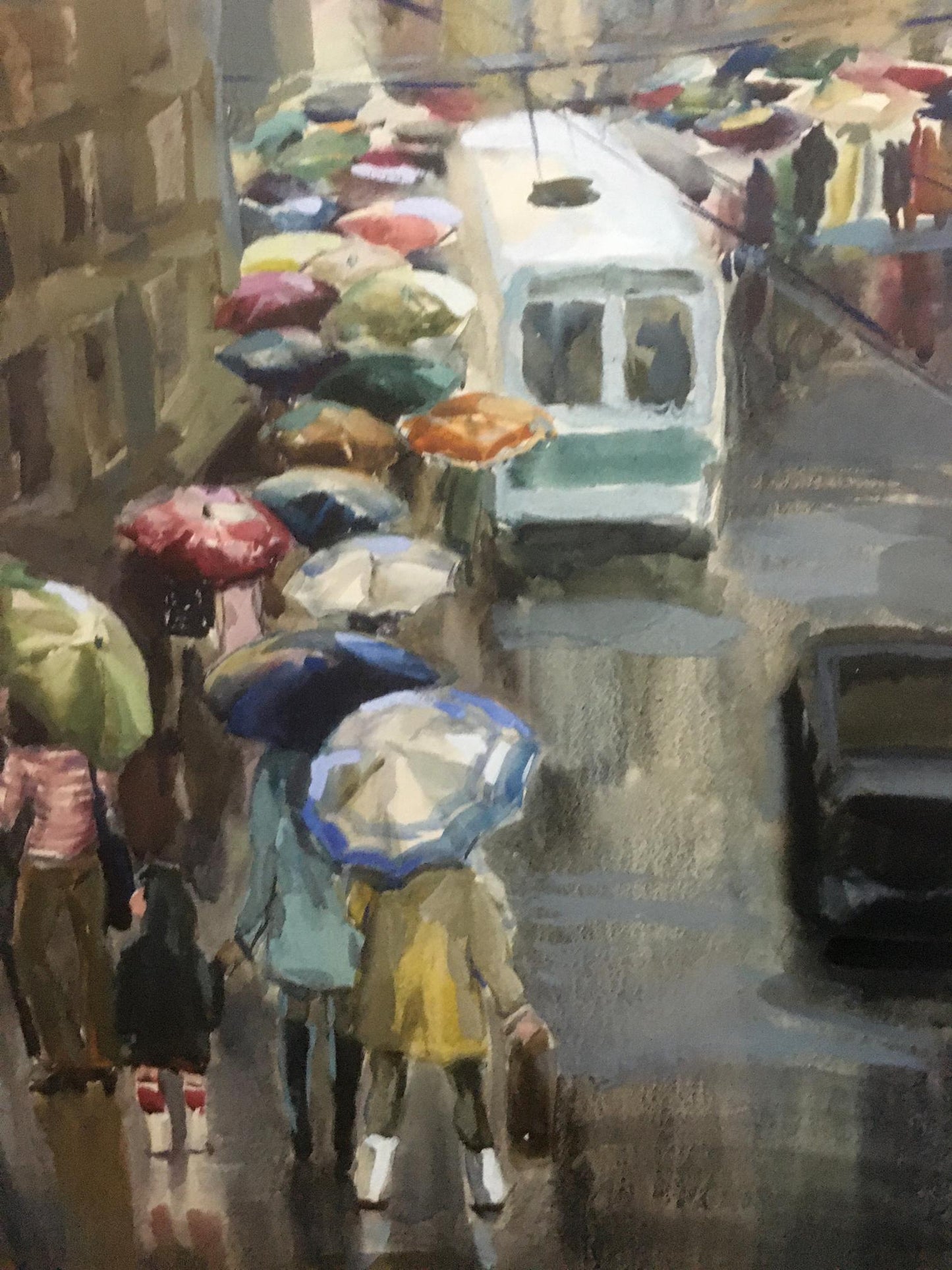 Watercolor painting Rain Palazhchenko Irina