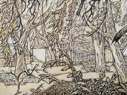 Pencil, Ink, painting Old willow Litvinov Oleg Arkad'yevich