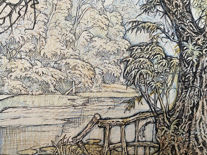 Pencil, Ink, painting On the river Litvinov Oleg Arkad'yevich