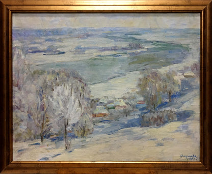 Oil painting Winter landscape Naumova Tamara Sergeevna