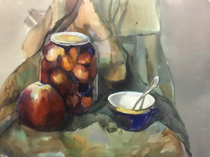 Watercolor painting Breakfast Palazhchenko Irina