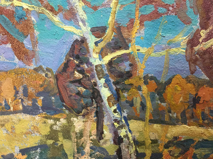 Oil painting Forest landscape Gaiduk Viktor Kirillovich
