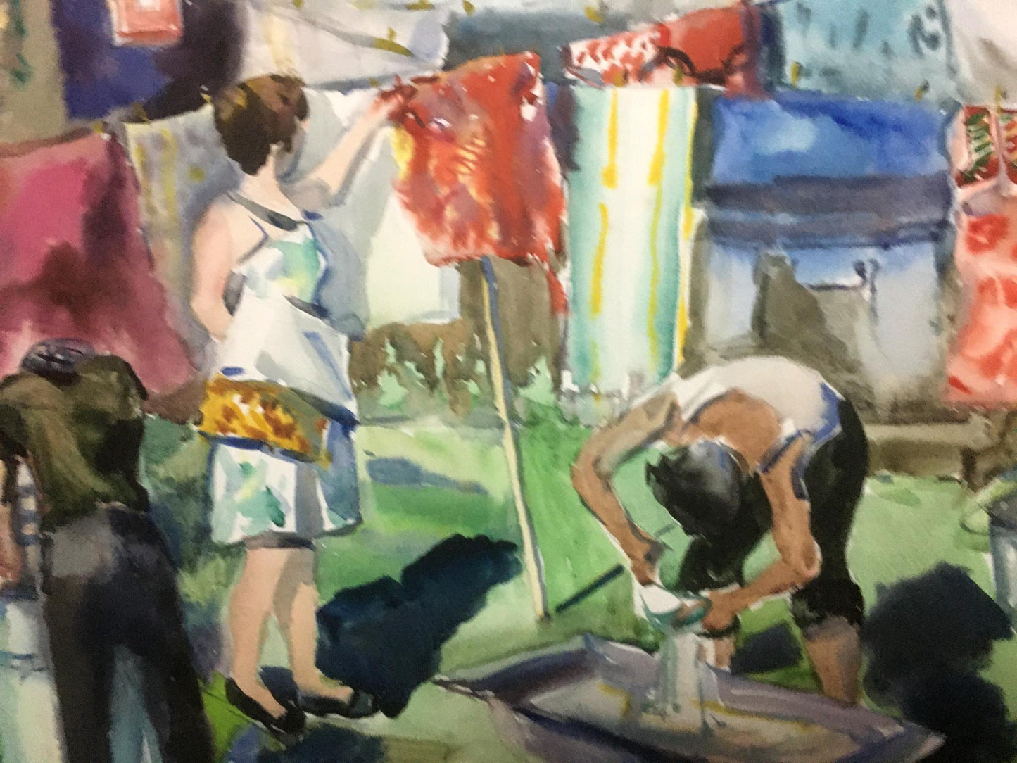 Watercolor painting Cleaning Palazhchenko Irina