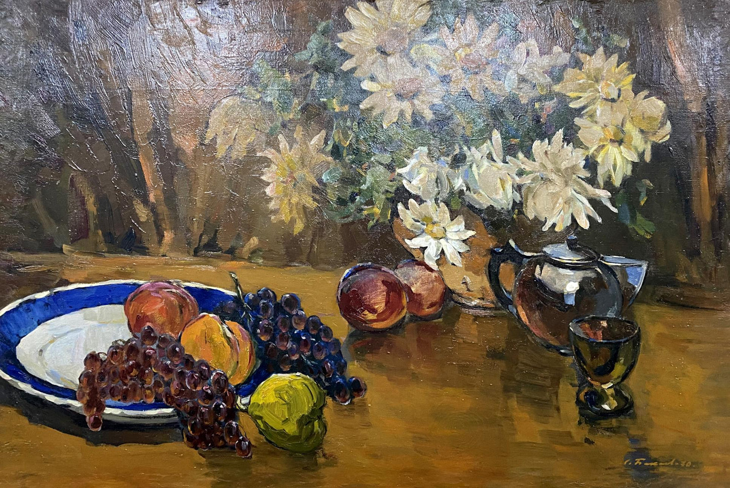 Oil painting Flowers and fruits Bakaev Sergey Ivanovich