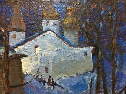 Oil painting Winter fairy tale Sergey Basov