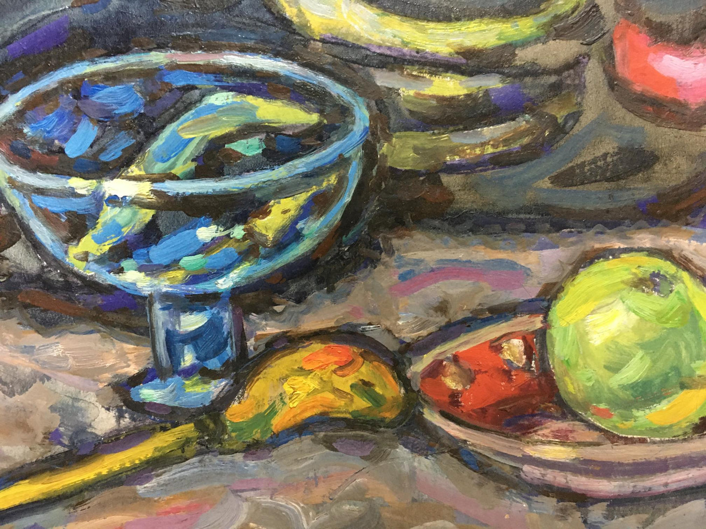 Oil painting Thoughts on food Gaiduk Zinaida Kirillovna