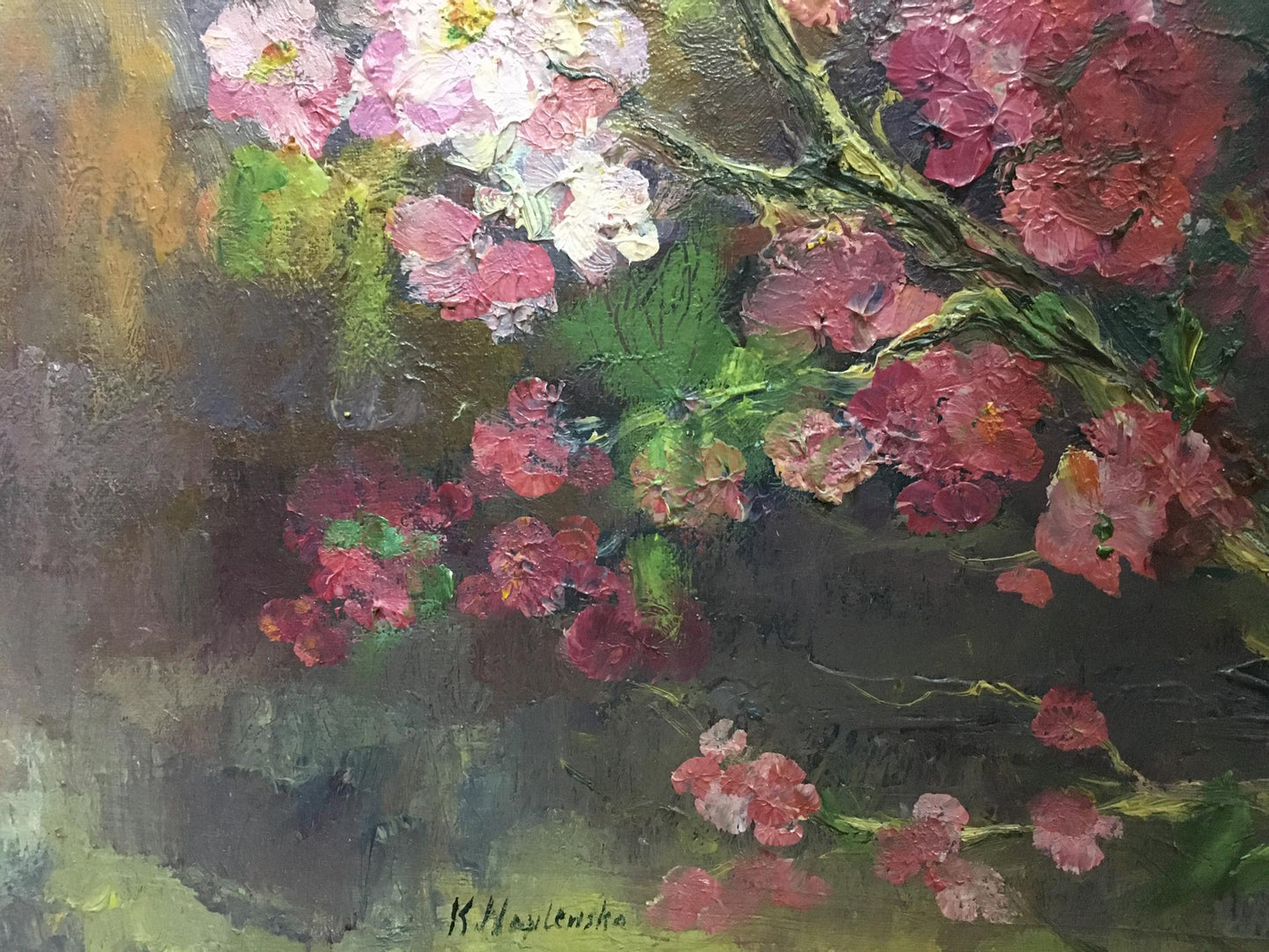 Oil painting Flowers Unknown artist