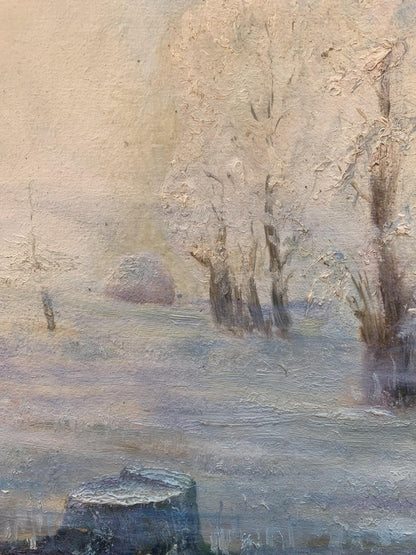 Oil painting First cold Ivan Kirillovych Tsyupka