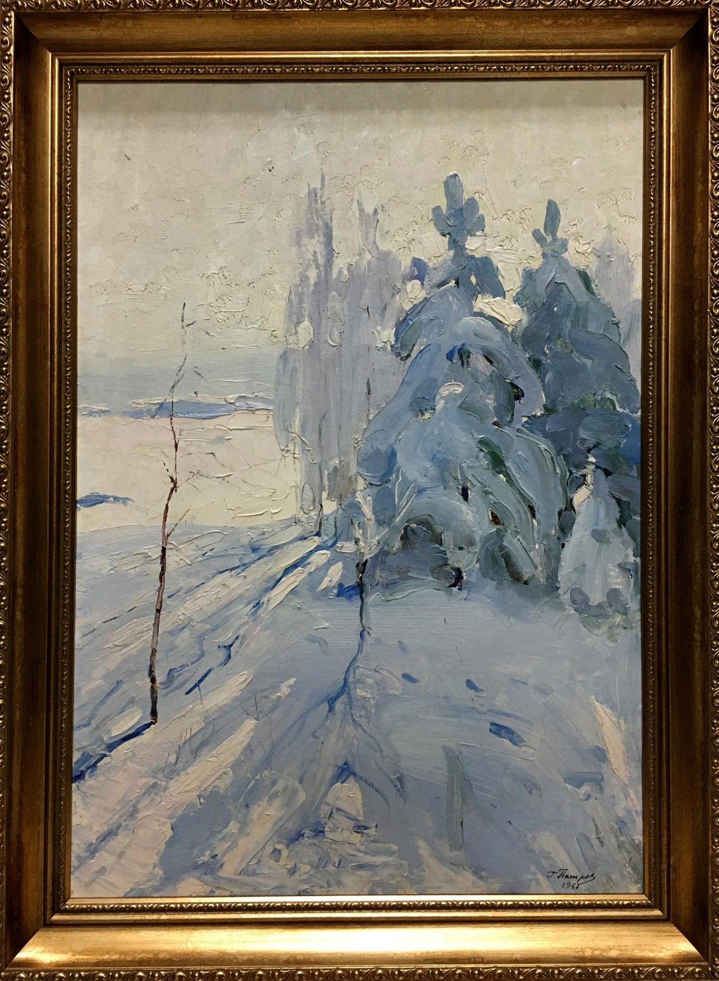 Oil painting Winter Petrov Georgy Petrovich