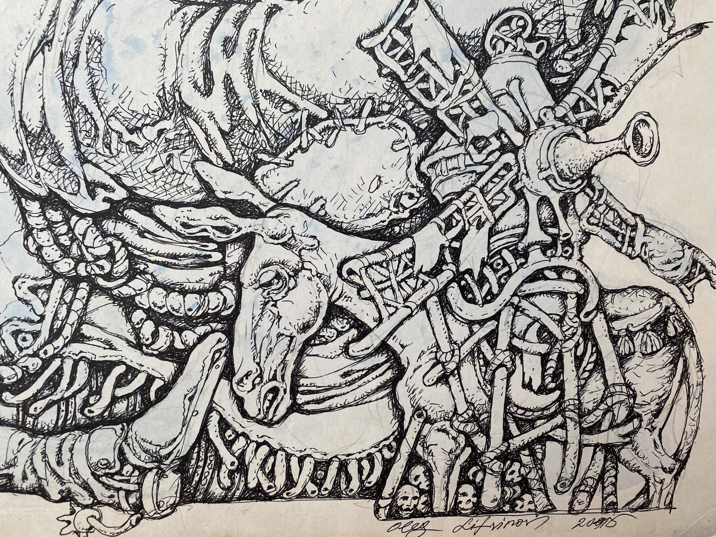Watercolor ,Ink, painting Series of paintings "Don Quixote" Litvinov Oleg Arkad'yevich