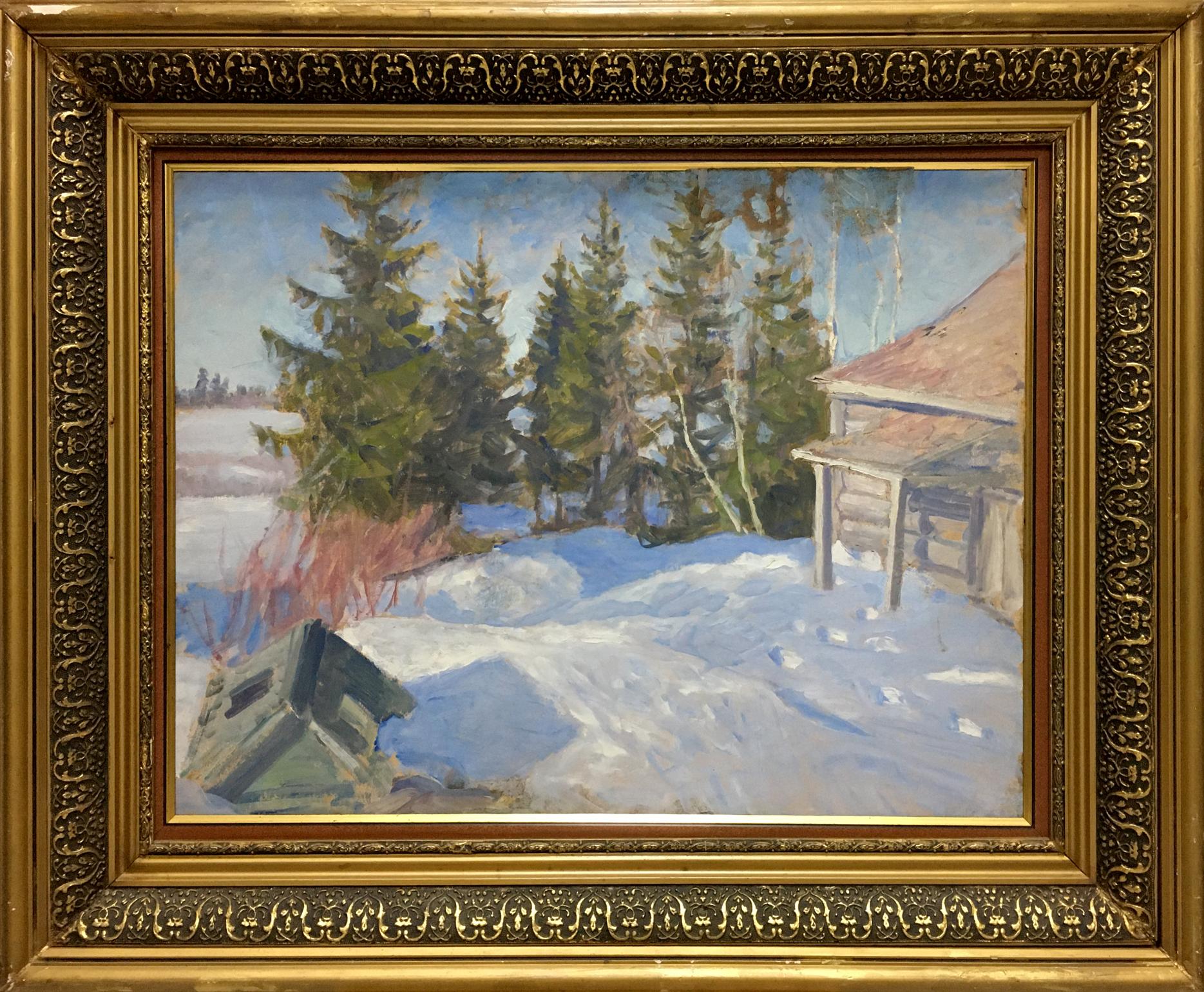 Oil painting Winter came Elena Alekseevna Birulya