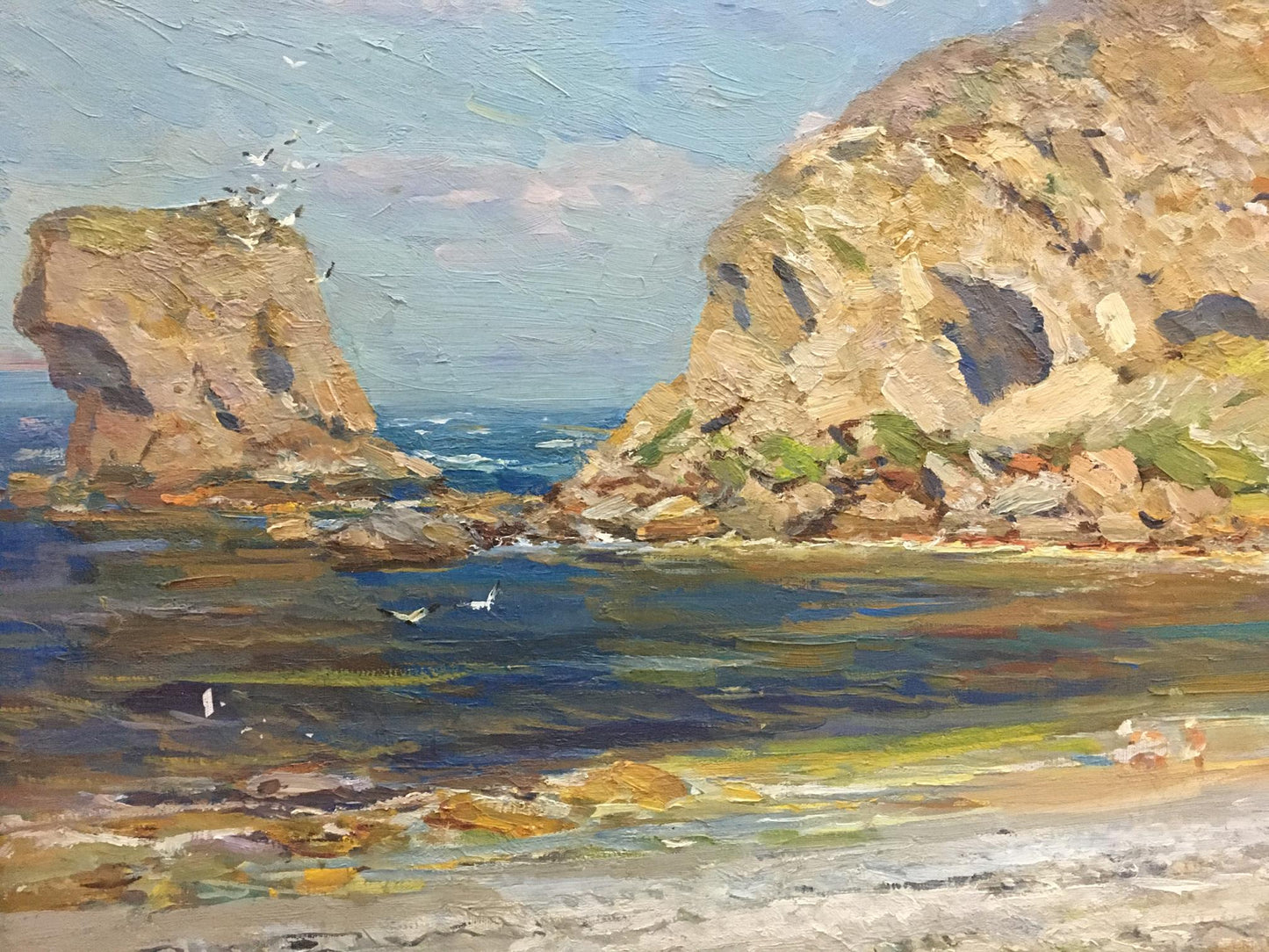 Coast depicted in oil paint by Lev Pavlovich Khodchenko