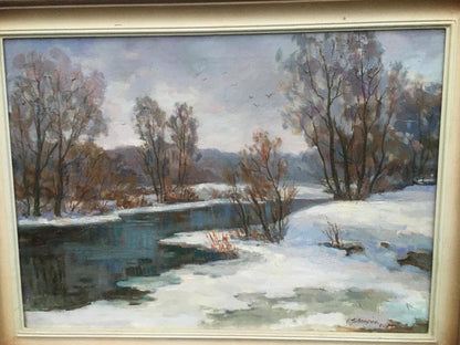 Oil painting Early spring Sergey Pivtorak
