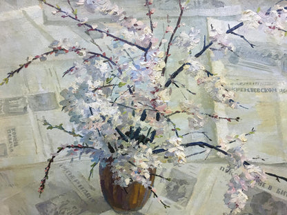 Oil painting Flower on the table Spornikov Boris Alexandrovich