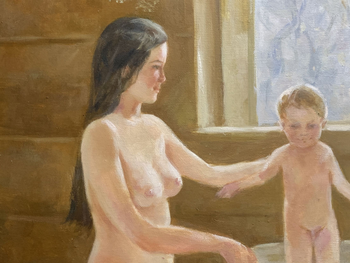 Oil painting in the bath Viktor Mikhailichenko