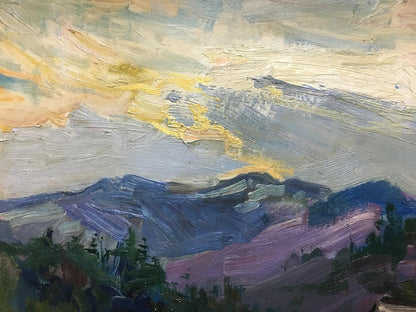 Oil painting Mountain landscape Glushchenko Nikolay Petrovich