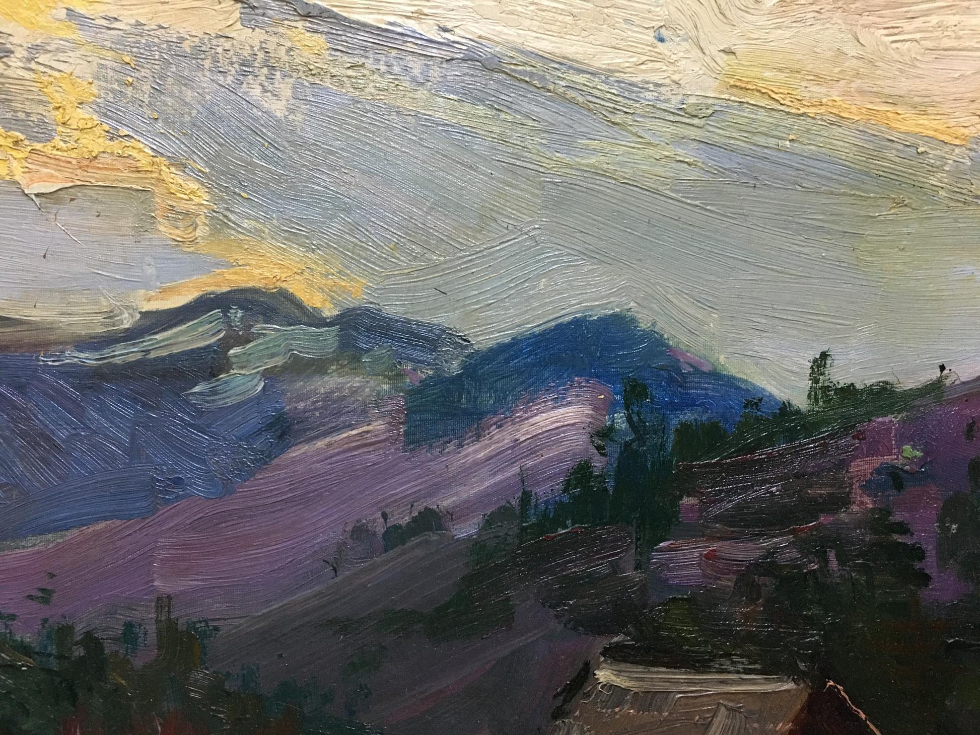 The mountain landscape captured in oils by Nikolay Petrovich Glushchenko