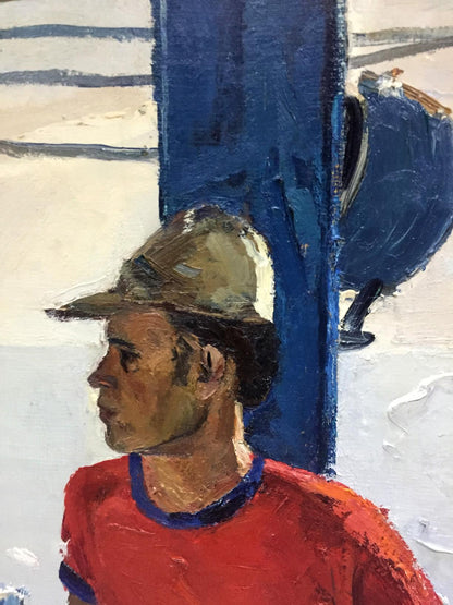 Oil painting Lifeguard on a ship Egor Tolkunov