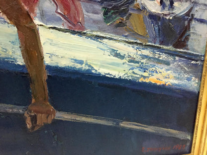 Oil painting Lifeguard on a ship Egor Tolkunov