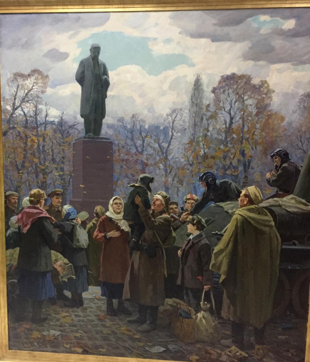 Oil painting We have returned Petukhov Vasily Afanasevich