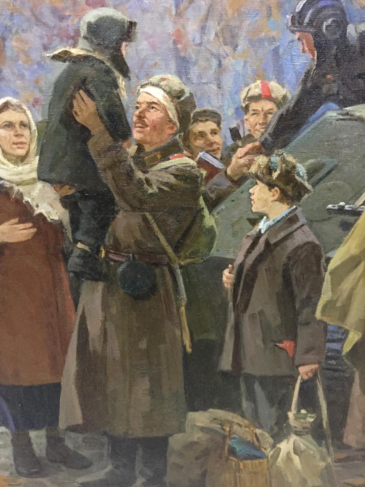 Oil painting We have returned Petukhov Vasily Afanasevich