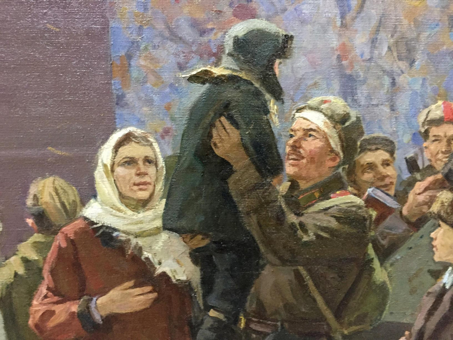 Oil painting We have returned Petukhov Vasily Afanasevich