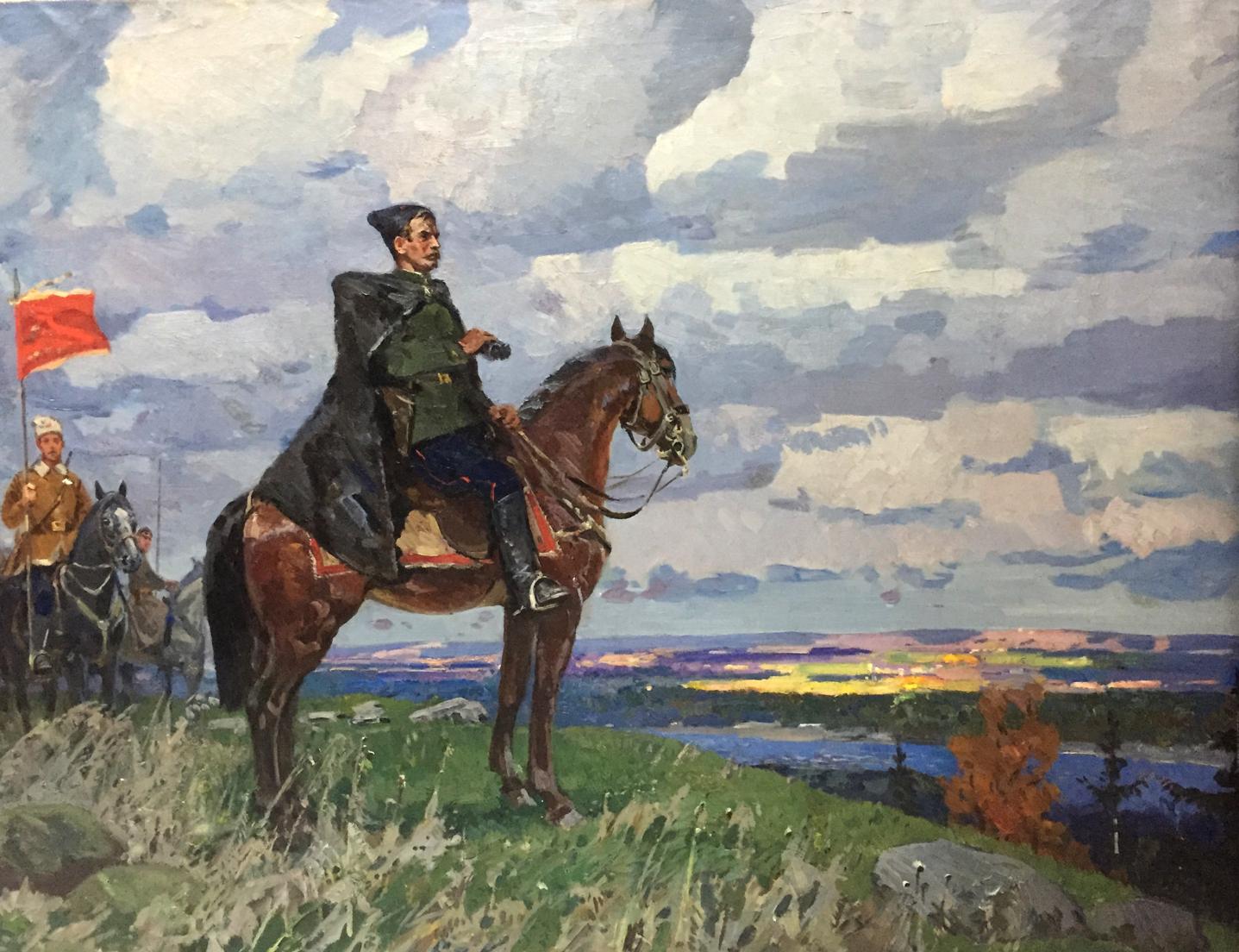 Oil painting Chapaev Khodchenko Lev Pavlovich