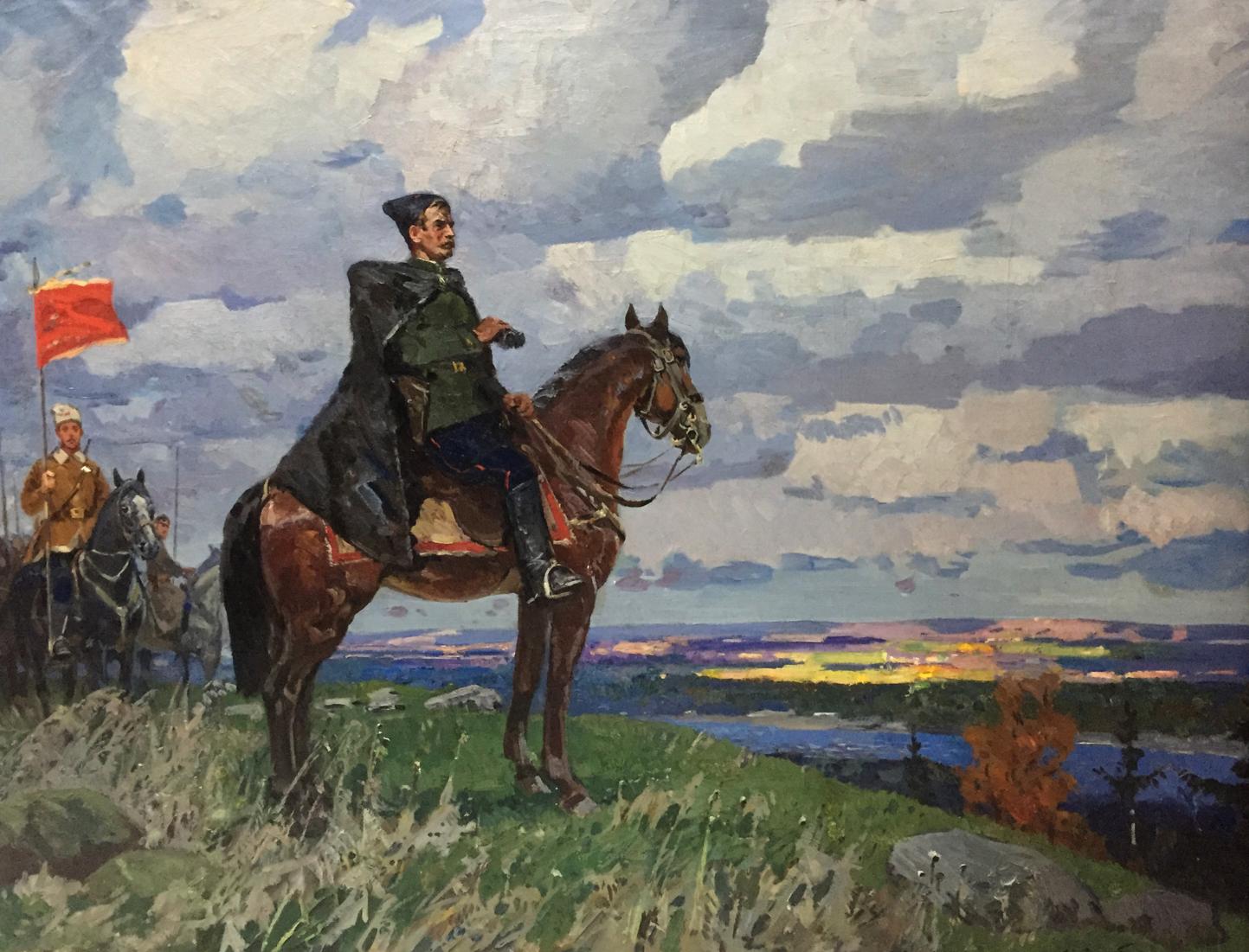 Oil painting Chapaev Khodchenko Lev Pavlovich