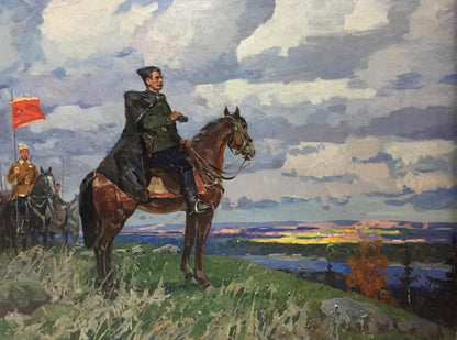 Oil painting Chapaev Khodchenko Lev Pavlovich