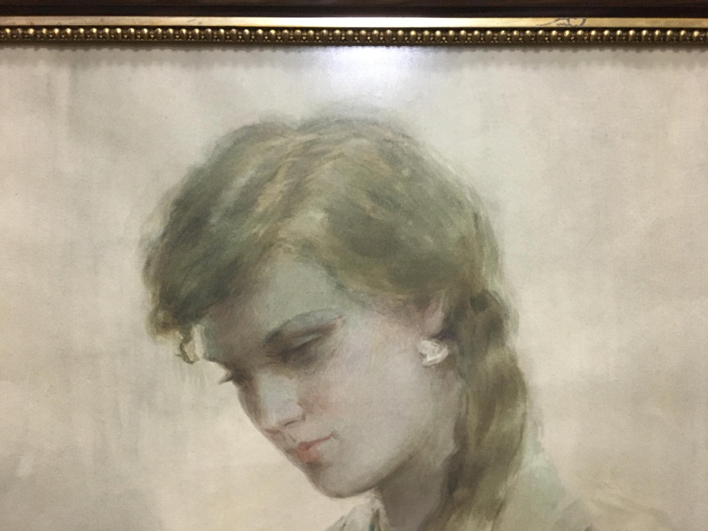 Watercolor painting Portrait of a girl Bernadsky V.D.