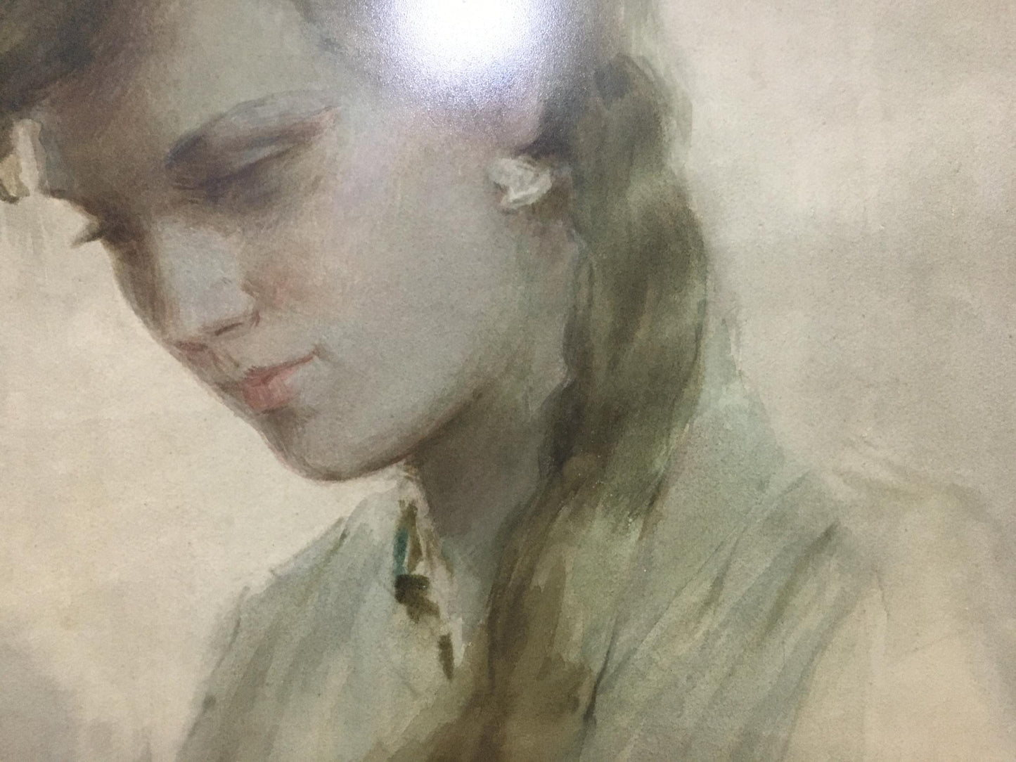 Watercolor painting Portrait of a girl Bernadsky V.D.