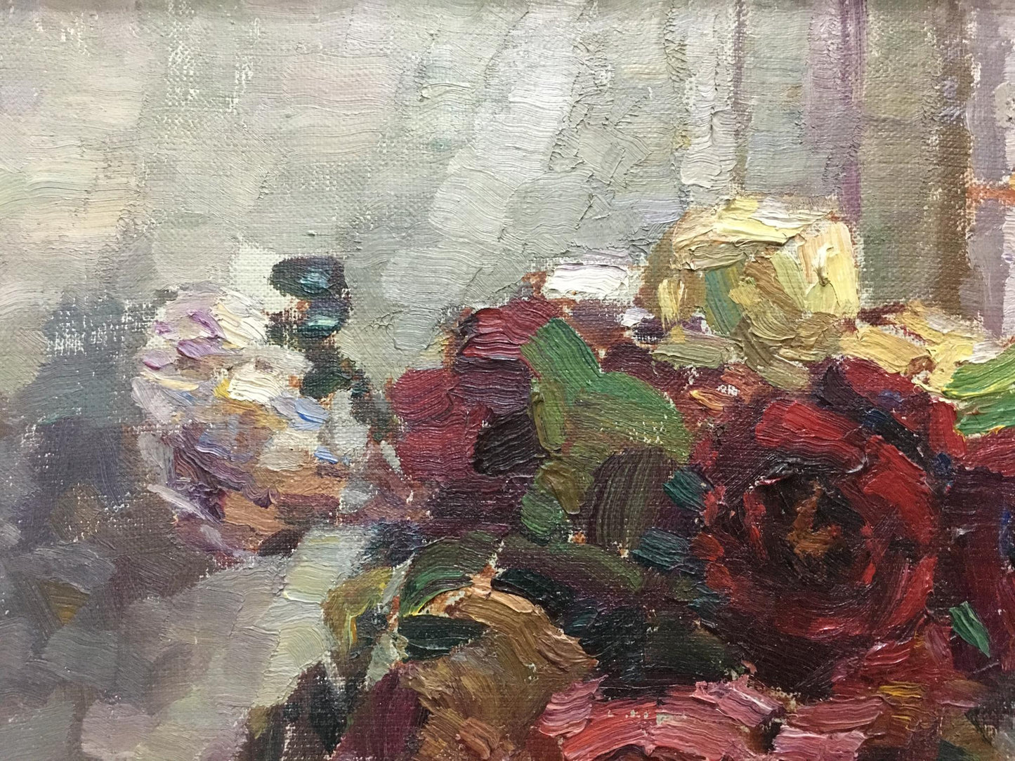 Oil painting Still life of roses Kurnakov Georgy Vasilievich