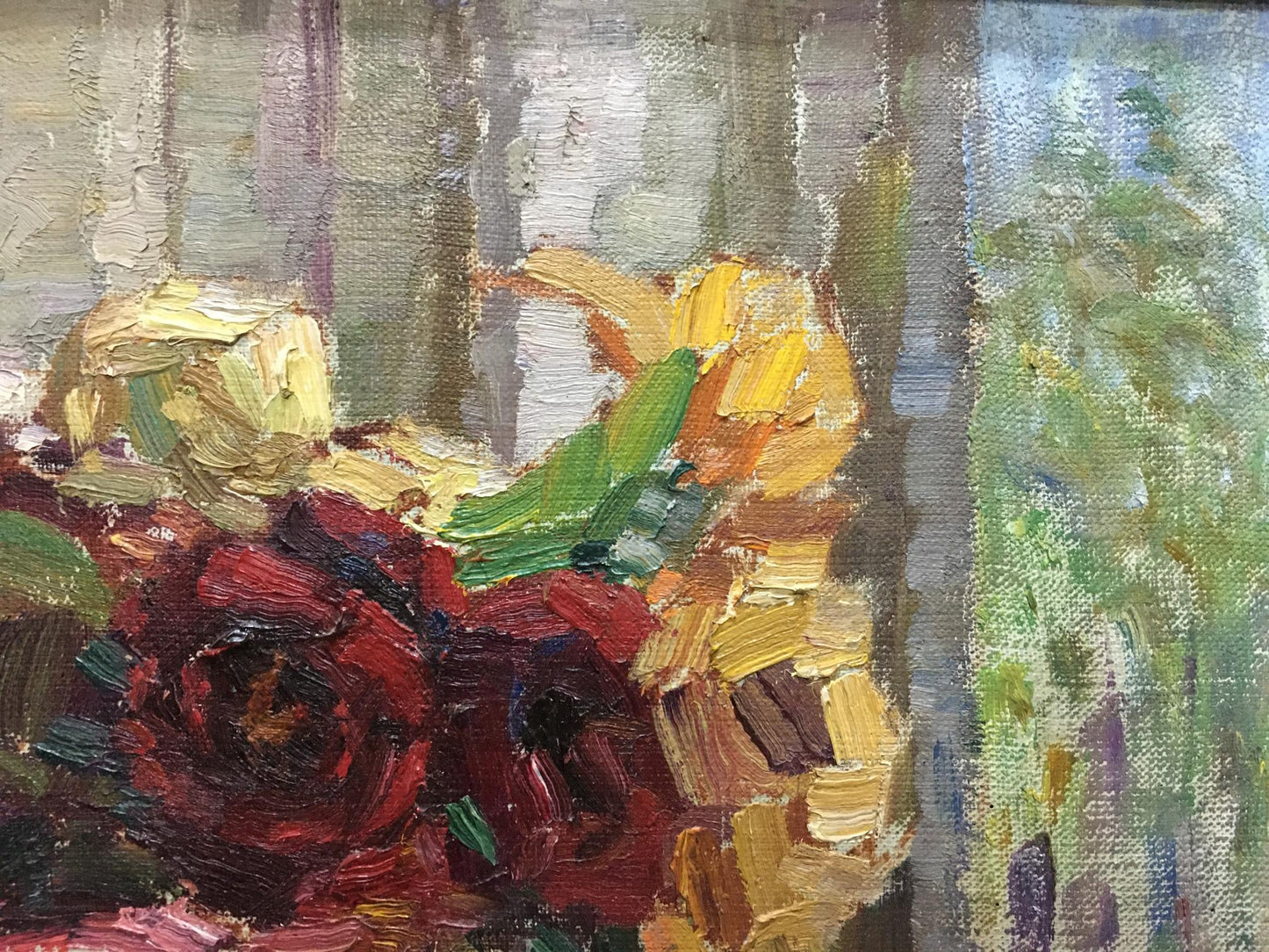 Oil painting Still life of roses Kurnakov Georgy Vasilievich