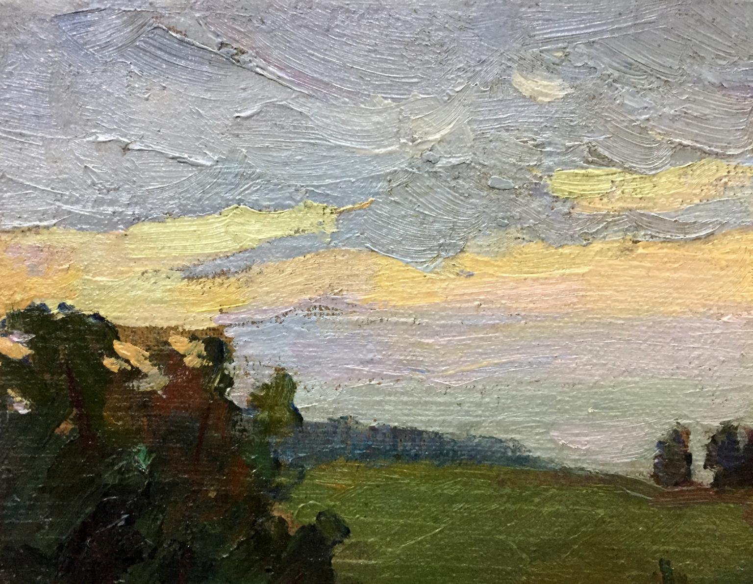 Oil Painting Clouds Landscape