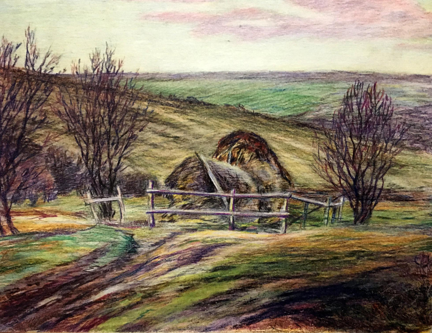 Pencils painting Landscape Cherkas A. G.