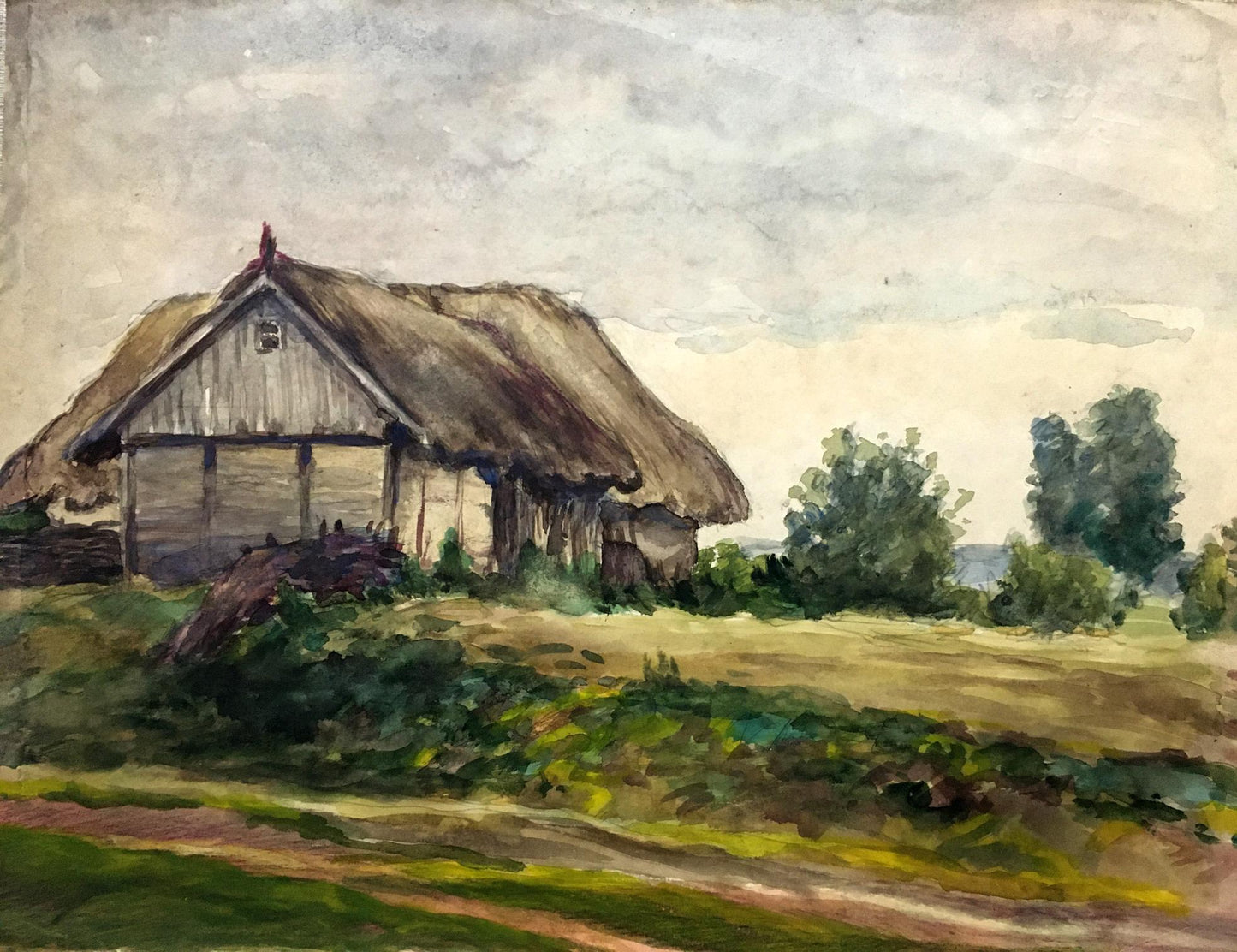 Oil painting House on the outskirts Cherkas A.G.