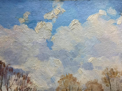 Oil Painting Clouds Landscape