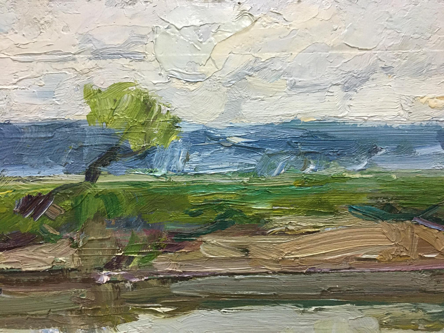 Oil painting River landscape Zakharov Fedor Zakharovich