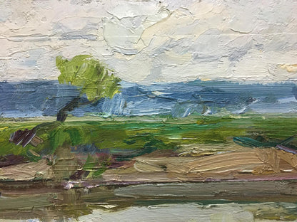 Oil painting River landscape Zakharov Fedor Zakharovich