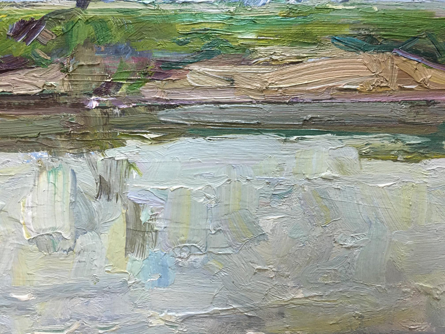 Oil painting River landscape Zakharov Fedor Zakharovich