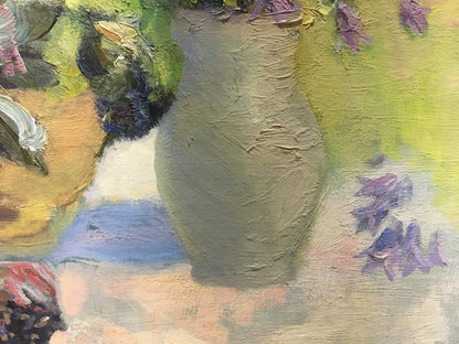 Oil painting Lilac and daisies  D. Varikutsa