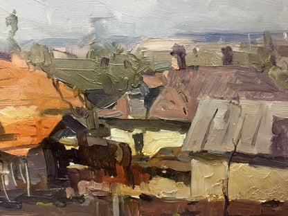 Oil Painting Landscape Village