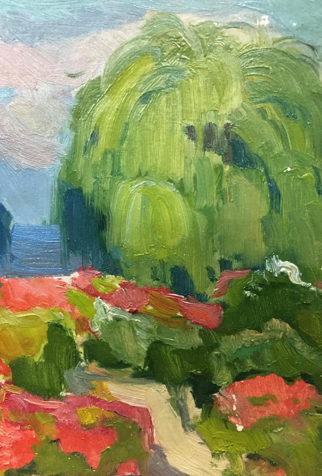 Buryachok Nikolai Ivanovich's oil painting portrays weeping willows
