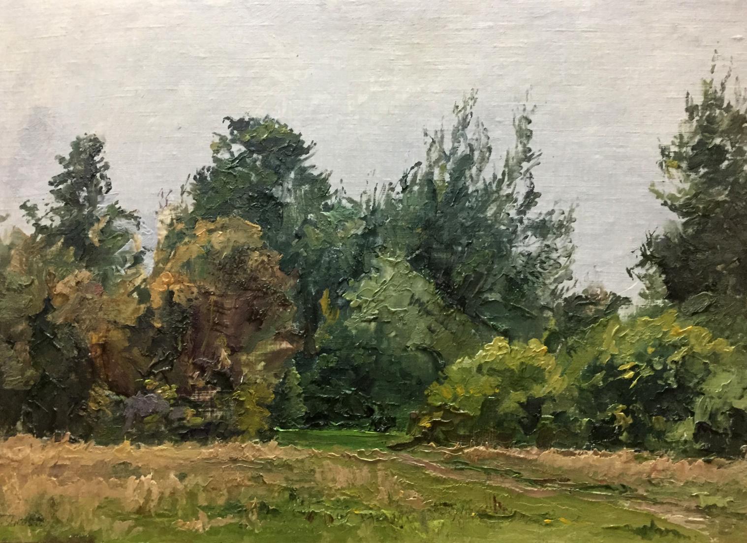 Oil painting Near the forest Yakovlev B. N.