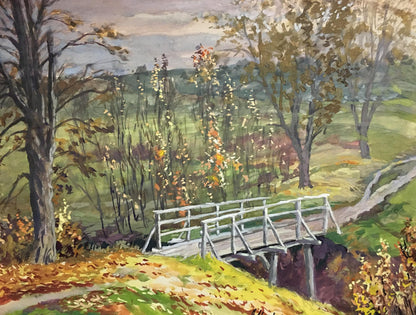 Gouache painting Bridge Cherkas A.G.