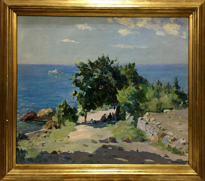 Oil painting Landscape near the coast Manyukov M.N.