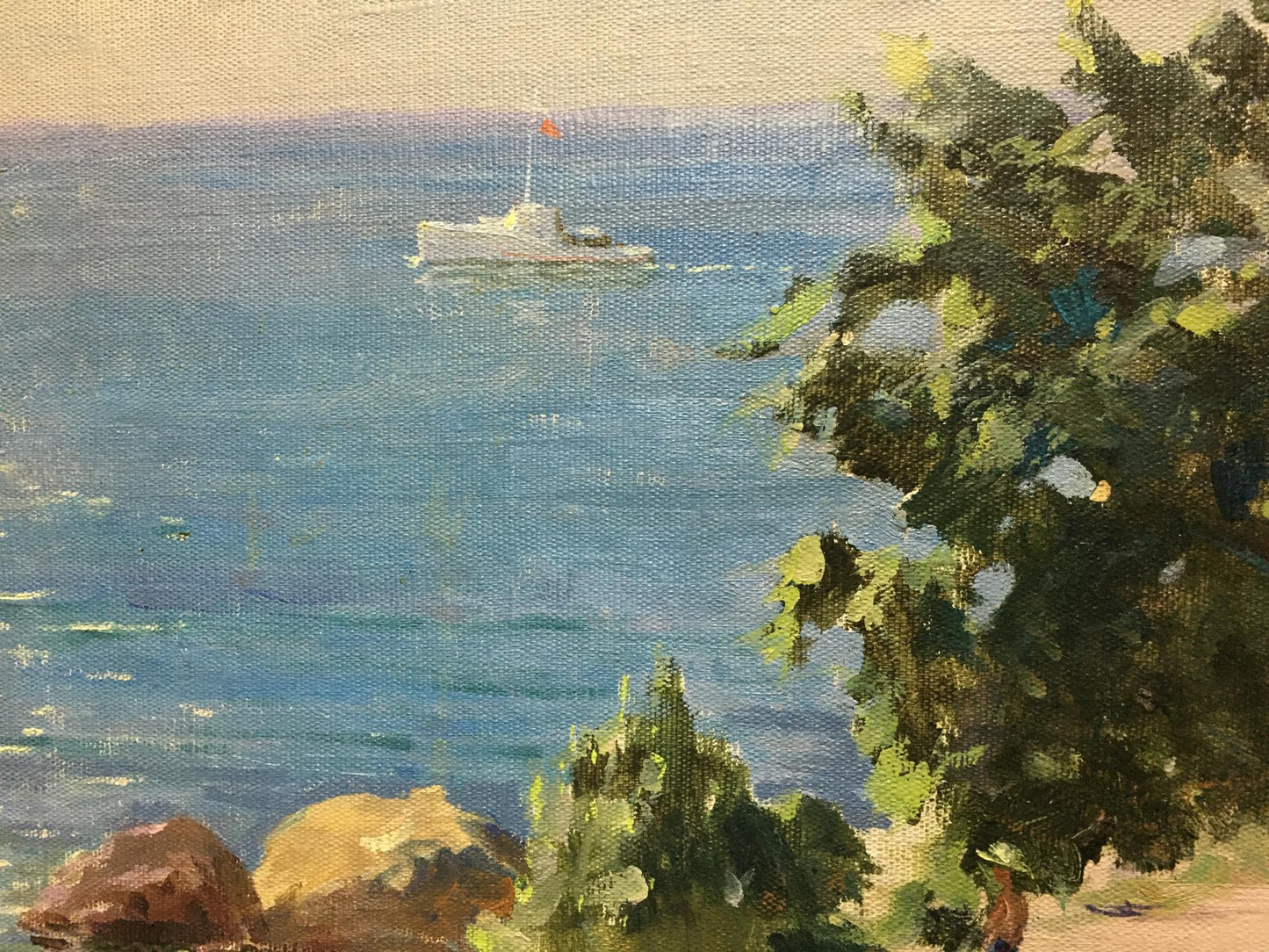 Oil painting Landscape near the coast Manyukov M.N.